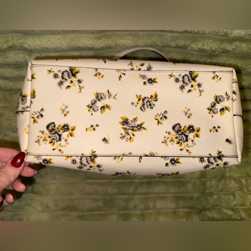 Coach Taylor Tote Yellow & Gray Floral Cream bag 💛🩶 - Picture 13 of 16